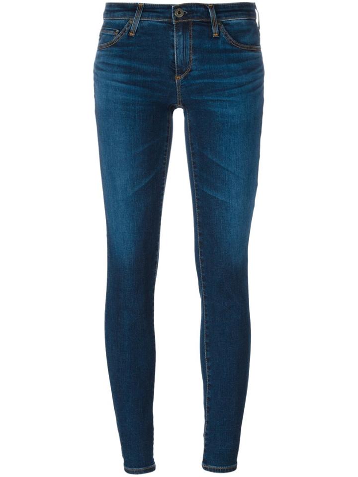 Ag Jeans 'stilt Cigarette' Cropped Jeans - Blue