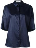 Oversized Shortsleeved Shirt, Women's, Size: 38, Blue, Cotton, Jil Sander
