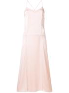 6397 Side Zip Slip Dress - Pink & Purple