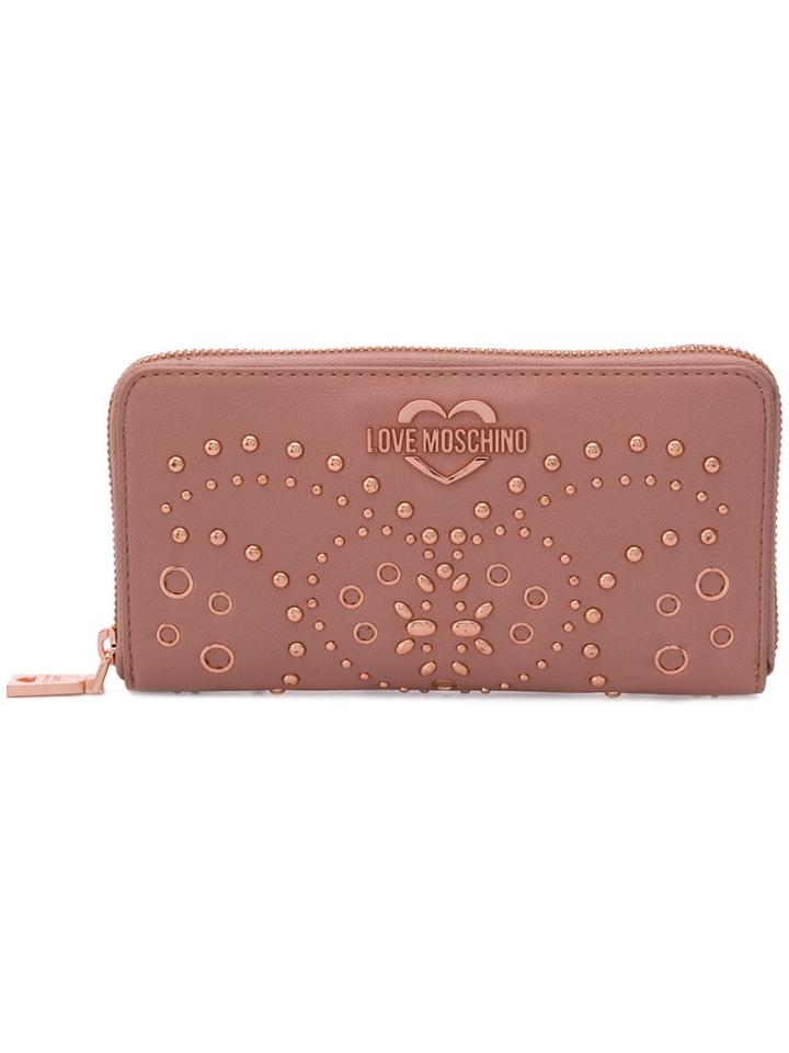 Love Moschino Stud Embellished Purse - Pink