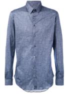 Giorgio Armani - Long-sleeve Shirt - Men - Cotton - 43, Blue, Cotton