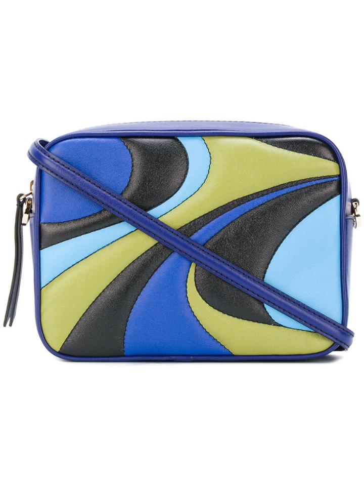 Emilio Pucci Block Panel Crossbody Bag - Blue