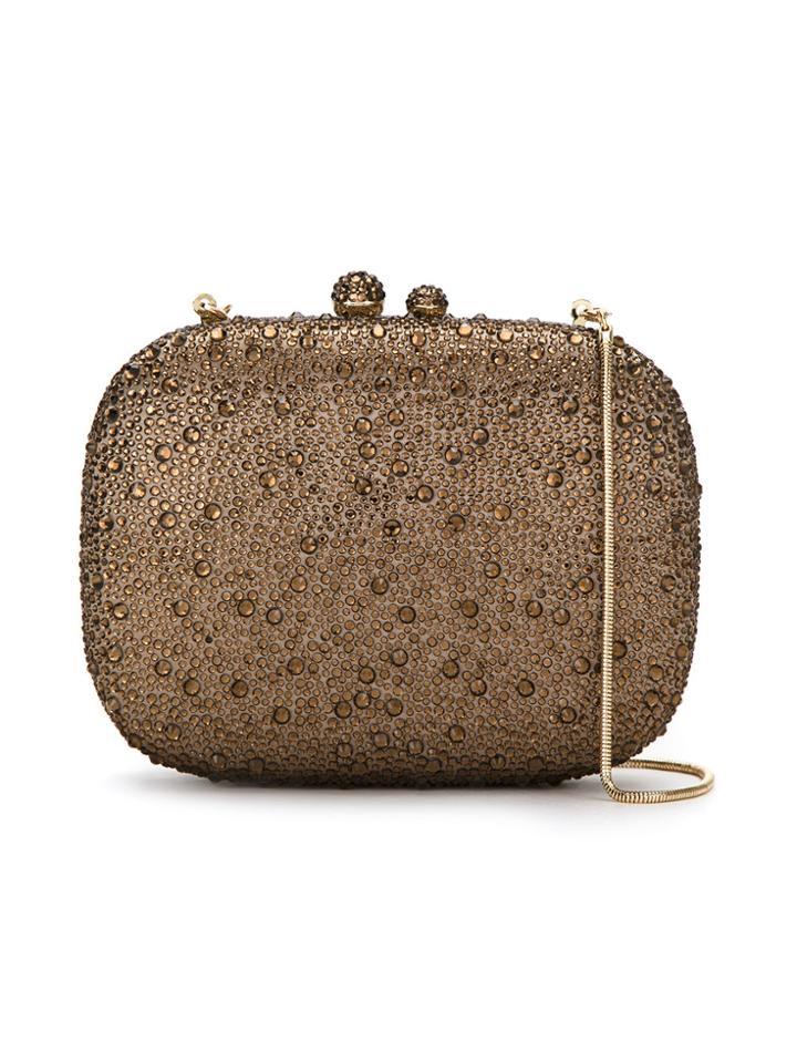 Isla Embellished Clutch - Brown