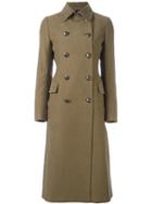 Aspesi Double Breasted Coat, Women's, Size: 42, Green, Cotton/cupro/viscose