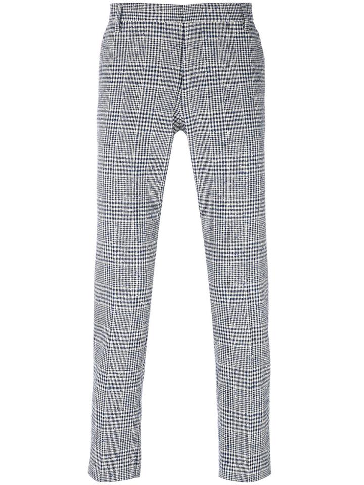 Entre Amis Houndstooth Patterned Trousers - Nude & Neutrals