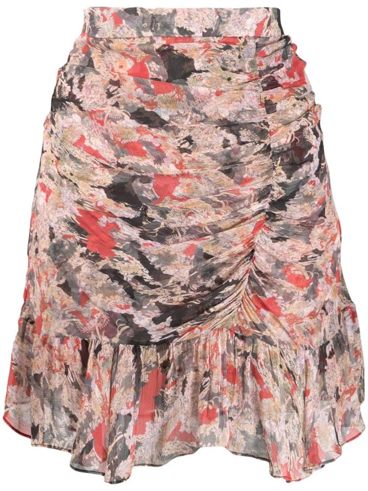Iro Print Skirt - Red