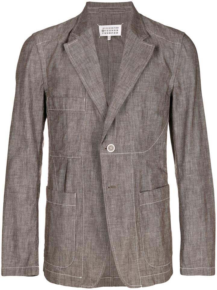Maison Margiela Tailored Fitted Blazer - Grey
