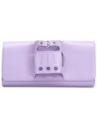 Perrin Paris Fingerless Glove Handle Clutch, Women's, Pink/purple