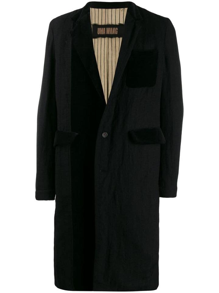 Uma Wang Classic Single-breasted Coat - Black