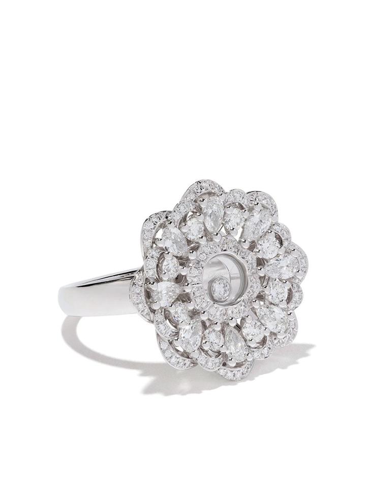 Chopard 18kt White Gold Happy Precious Ring