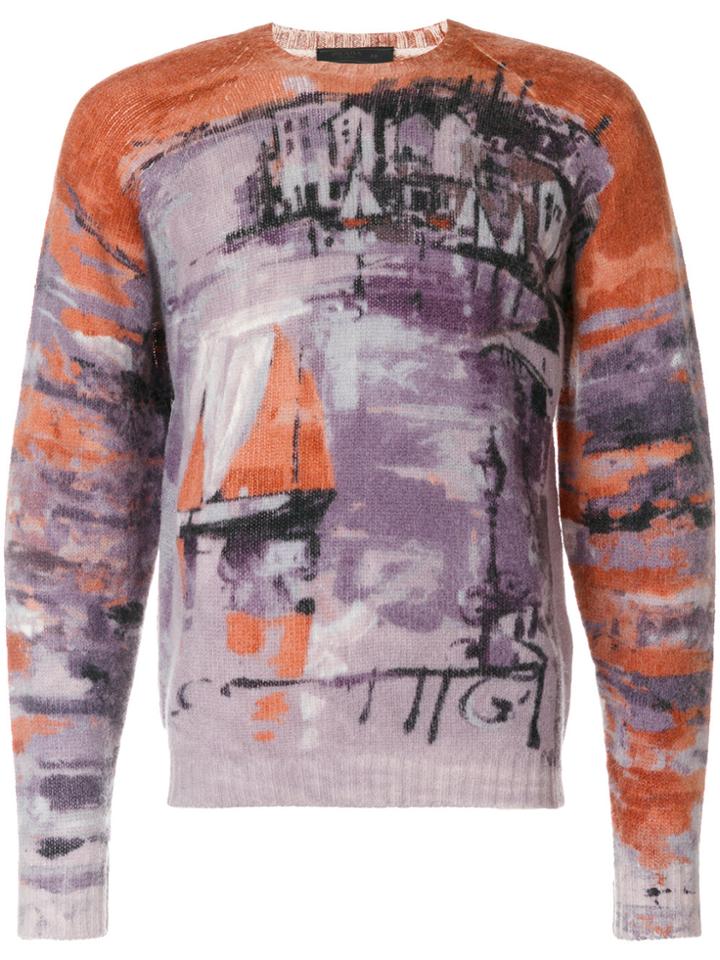 Prada Fishing Village Print Sweater - Multicolour