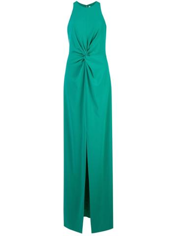 Halston Heritage Knot Deetail Gown - Green