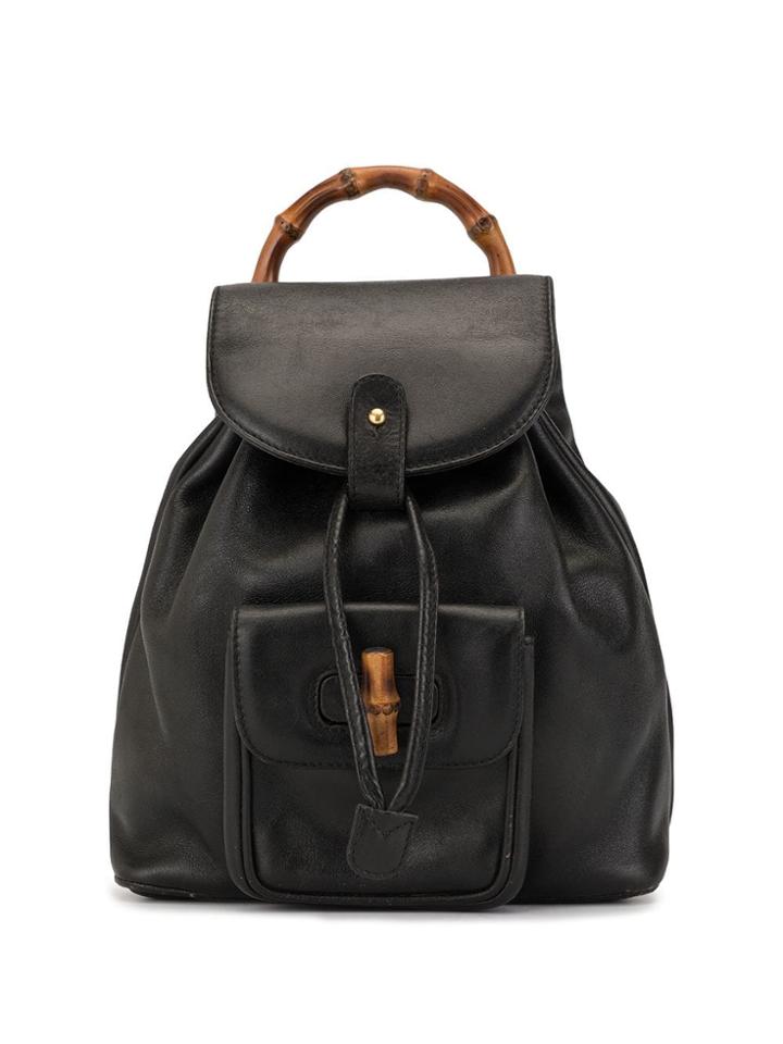 Gucci Pre-owned Bamboo Line Mini Rucksack - Black