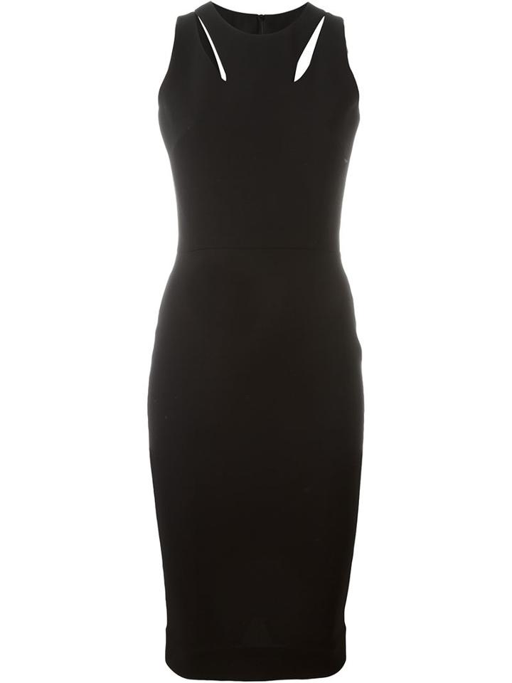 Victoria Beckham Cut Out Detail Fitted Dress