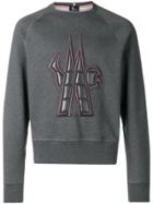 Moncler Grenoble Embossed Logo Sweatshirt - Grey