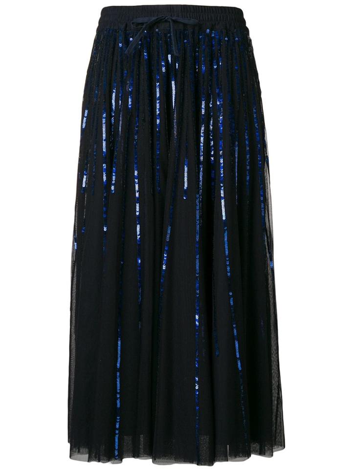 P.a.r.o.s.h. Sequinned Tulle Skirt - Blue