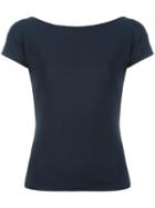 Akris Punto Plain T-shirt, Women's, Size: 40, Blue, Viscose/polyamide/spandex/elastane