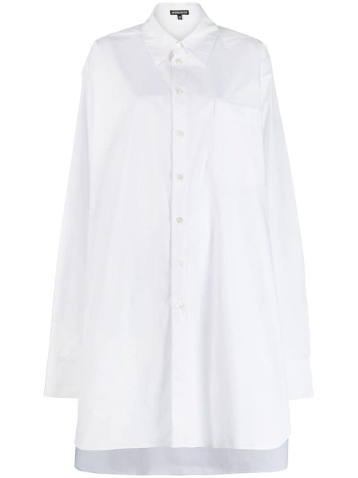 Ann Demeulemeester Oversized Long-sleeved Shirt - White