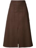 Josh Goot Straight Skirt, Women's, Size: Small, Brown, Wool