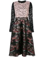 Antonio Marras - Floral Lace Panel Dress - Women - Silk/cotton/polyamide/viscose - 42, Silk/cotton/polyamide/viscose