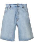 Just Cavalli Side Logo Denim Shorts - Blue