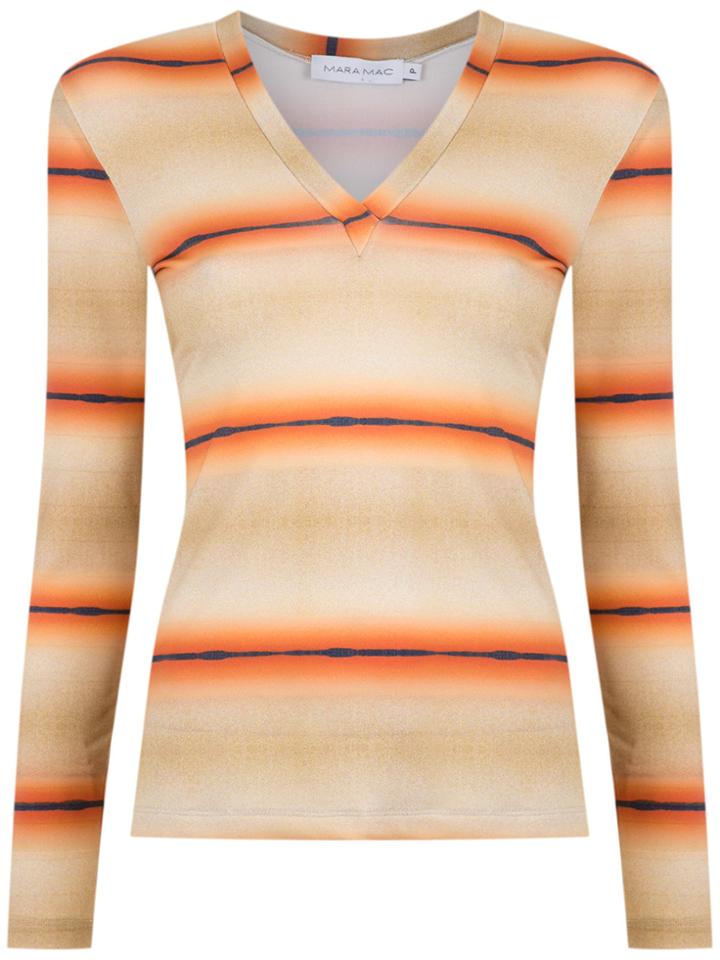 Mara Mac Striped Long Sleeves Blouse - Unavailable