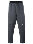 Astrid Andersen Knee Pockets Track Pants, Men's, Size: Large, Grey, Nylon/polyester/spandex/elastane