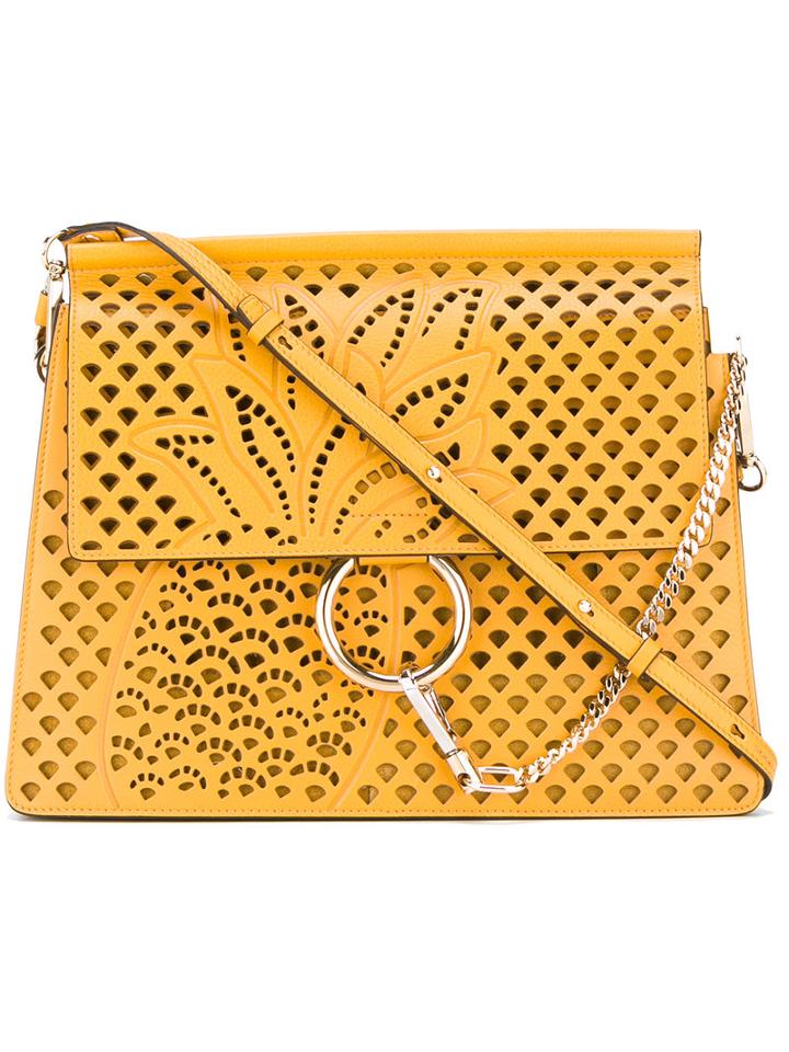 Chloé 'faye' Pineapple Bag, Women's, Yellow/orange, Calf Leather/calf Suede