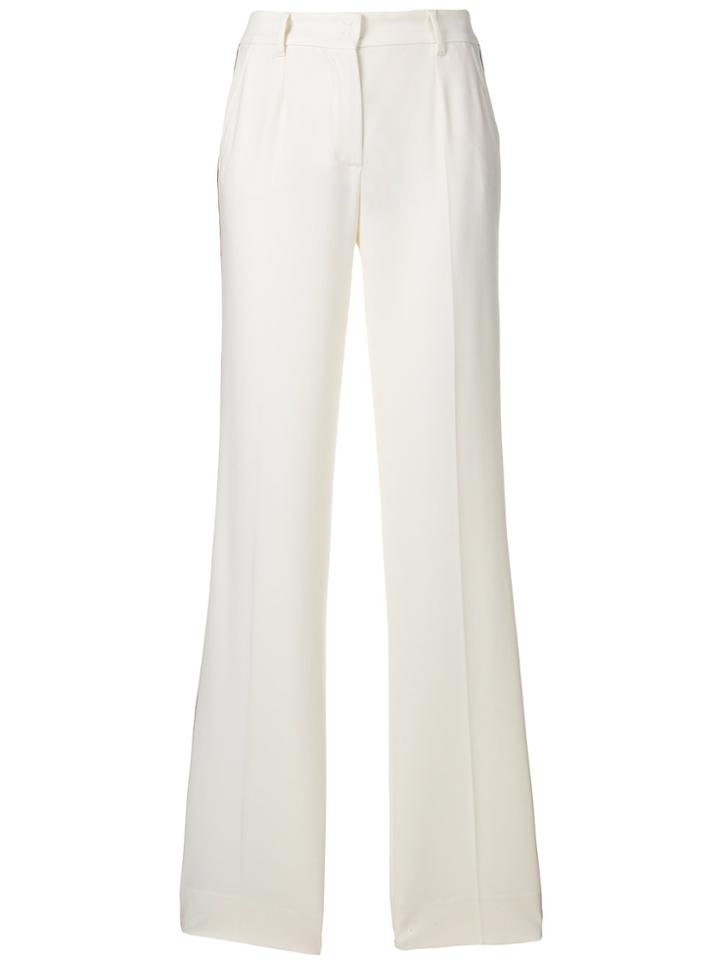 Dolce & Gabbana Stripe Panel Flared Trousers - Nude & Neutrals