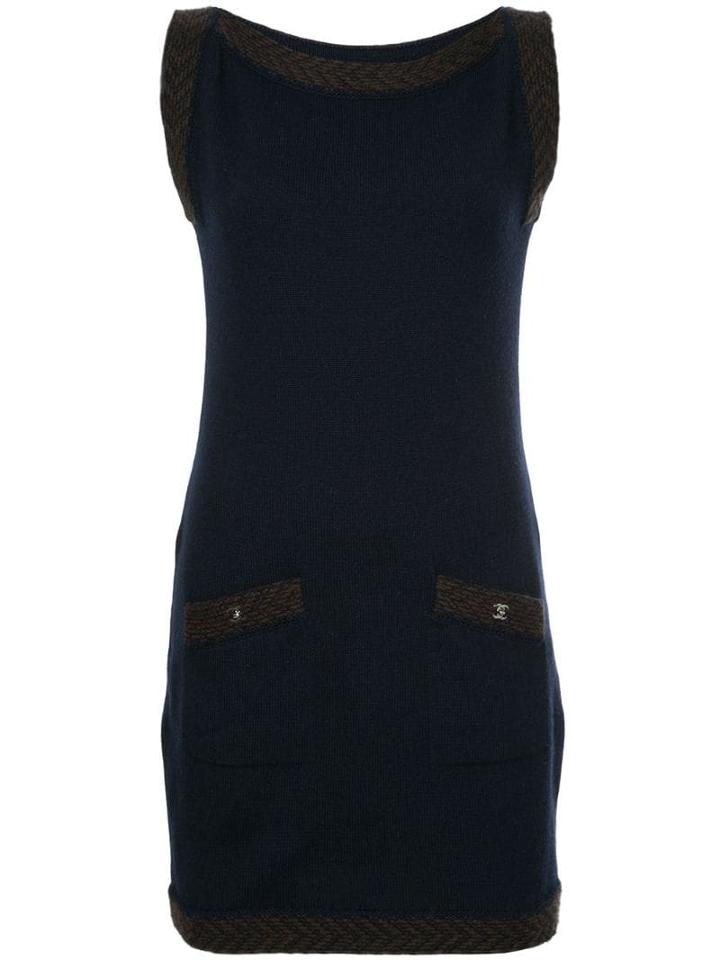 Chanel Pre-owned Cashmere Knitted Mini Dress - Black