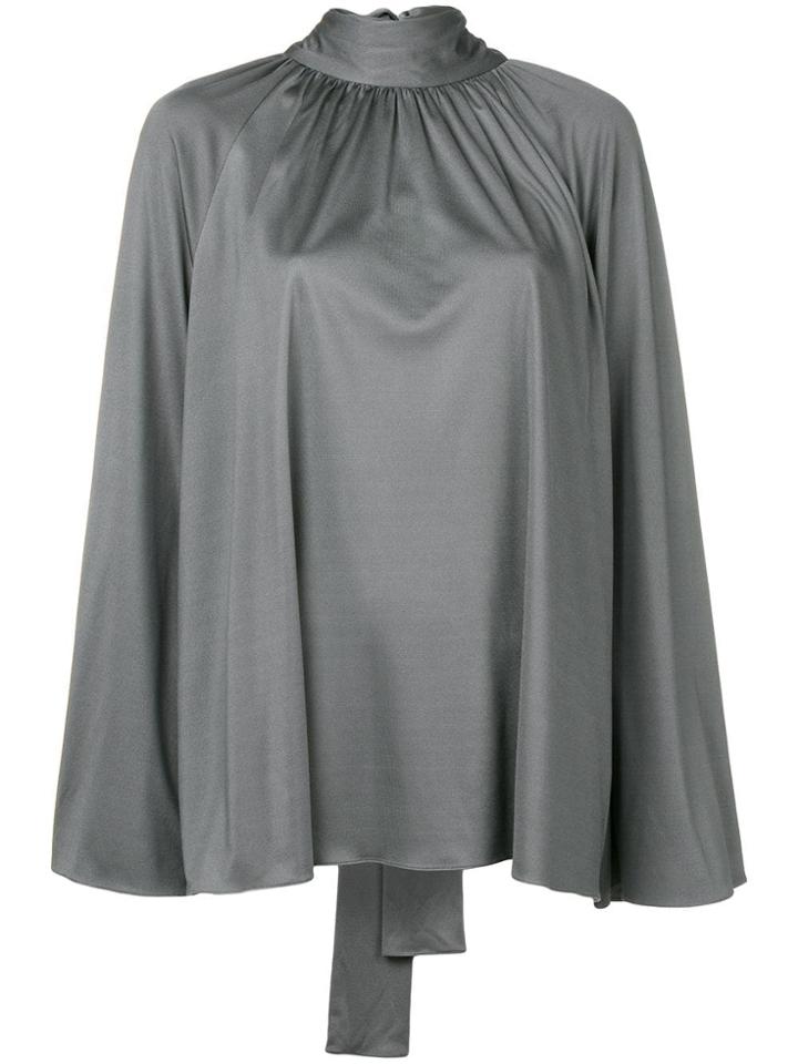 The Row Merrian High-neck Blouse - Grey