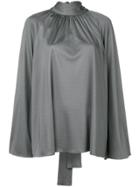 The Row Merrian High-neck Blouse - Grey