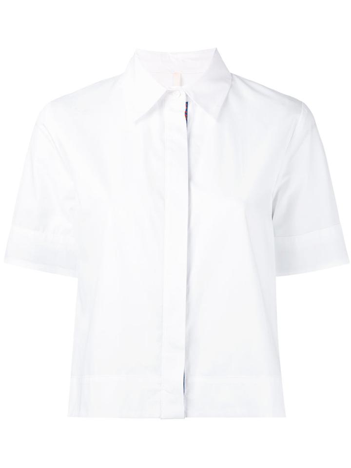 Miahatami - Short Sleeve Button-up Shirt - Women - Cotton - 42, White, Cotton
