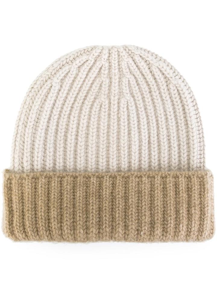 Danielapi Ribbed Folded Beanie, Adult Unisex, Cashmere