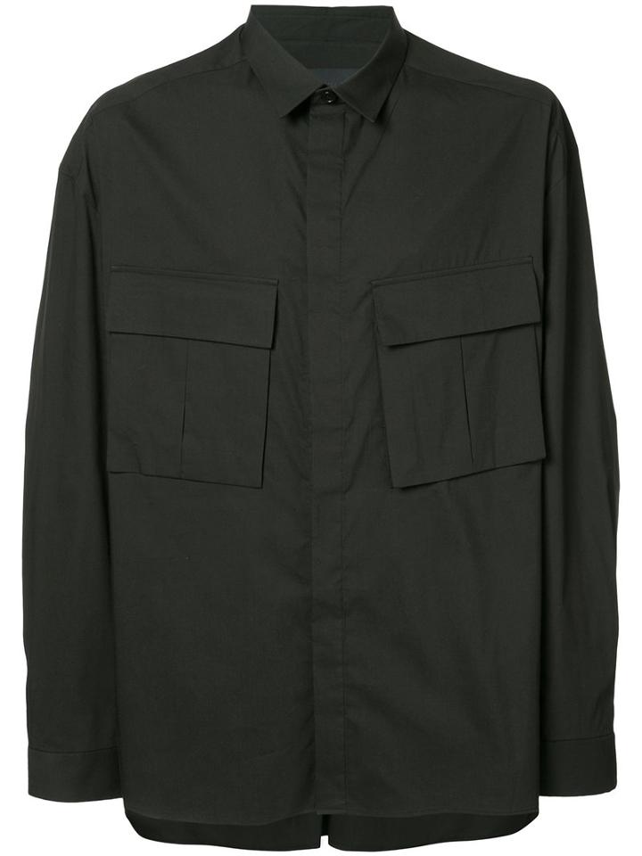 Juun.j - Front Pocket Shirt - Men - Cotton/polyester - 50, Black, Cotton/polyester
