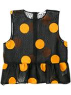 Ganni - Polka Dot Tank Top - Women - Polyester - 36, Black, Polyester