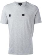 Emporio Armani Logo Print T-shirt, Men's, Size: Small, Grey, Cotton