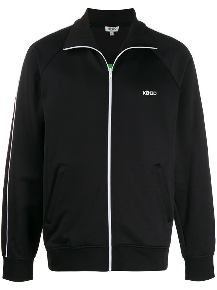 Kenzo Tech Jersey Logo Track Jacket - Black