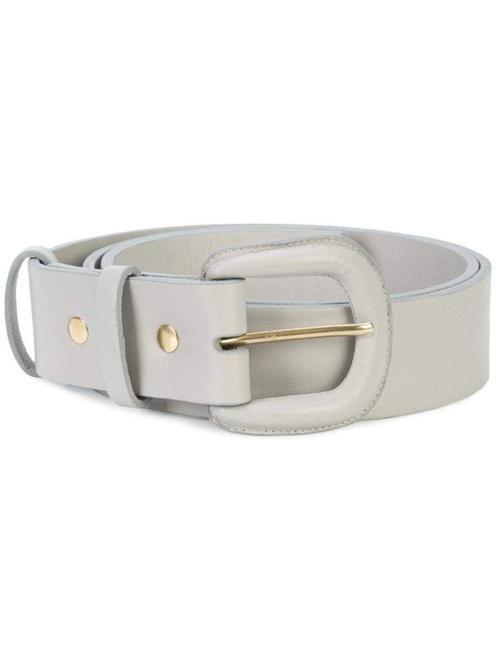 Ryan Roche Classic Buckle Belt - Grey