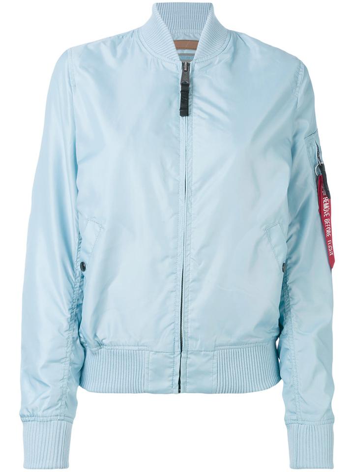 Alpha Industries - Bomber Jacket - Women - Nylon/polyester - M, Blue, Nylon/polyester