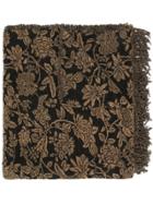 Uma Wang Floral Knit Scarf - Brown