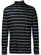 Iro - Striped Long Sleeve T-shirt - Men - Linen/flax - L, Black, Linen/flax