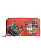 Burberry Creature Appliqué Zip Around Wallet - Yellow & Orange