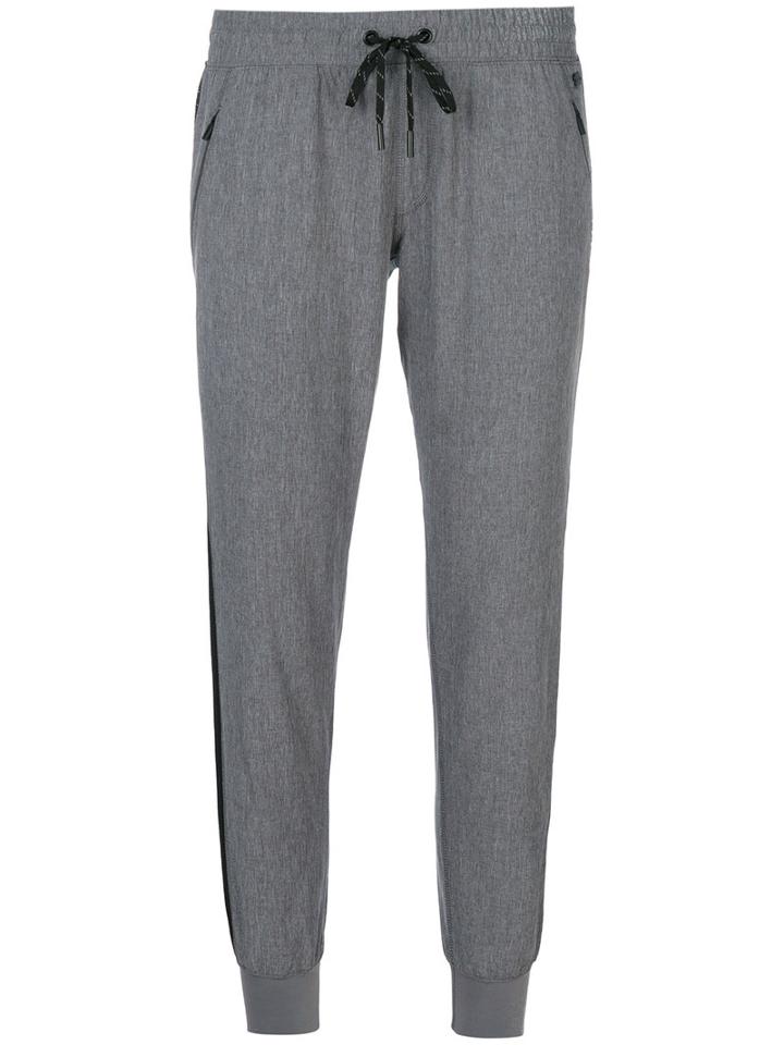 Dkny - Drawstring Cropped Track Pants - Women - Polyester/spandex/elastane - M, Grey, Polyester/spandex/elastane