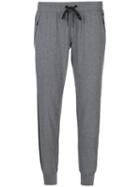 Dkny - Drawstring Cropped Track Pants - Women - Polyester/spandex/elastane - M, Grey, Polyester/spandex/elastane