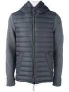 Duvetica 'draugluin' Hooded Jacket, Men's, Size: 54, Grey, Polyamide/virgin Wool/feather Down