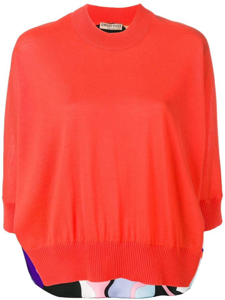 Emilio Pucci Vallauris Print Wool Jumper - Orange