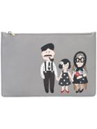 Dolce & Gabbana 'd & G Family' Patch Clutch, Women's, Grey