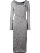 Twin-set Lace Dress, Women's, Size: Medium, Grey, Cotton/polyamide/polyester/viscose
