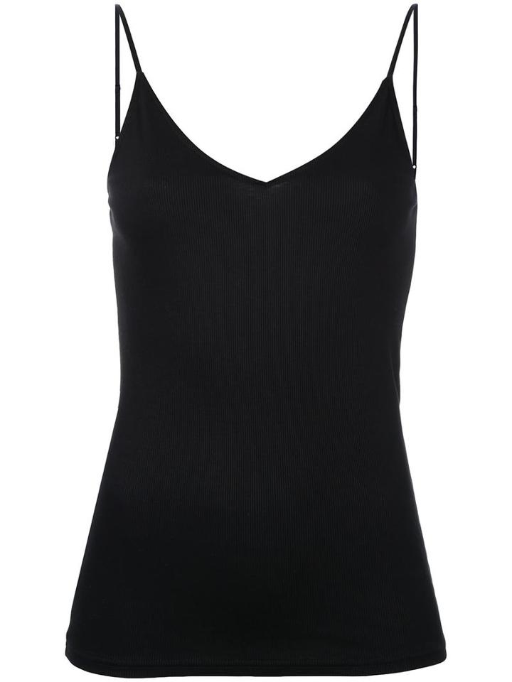 H Beauty & Youth. Spaghetti Straps Blouse, Women's, Black, Cotton/lyocell